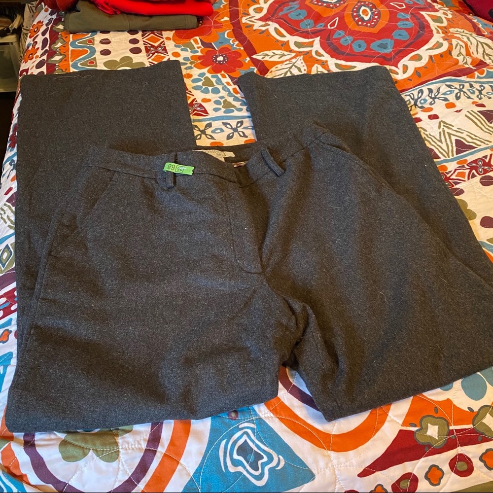 Ellen Tracy wool wide-leg pants in grey